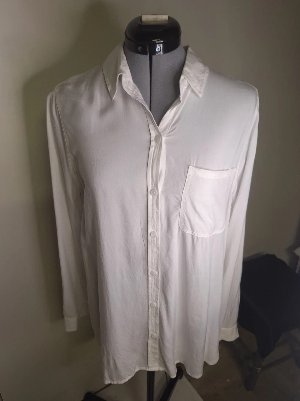 Beachlunchlounge White Lightweight Button-Down Classic Shirt Size Sp